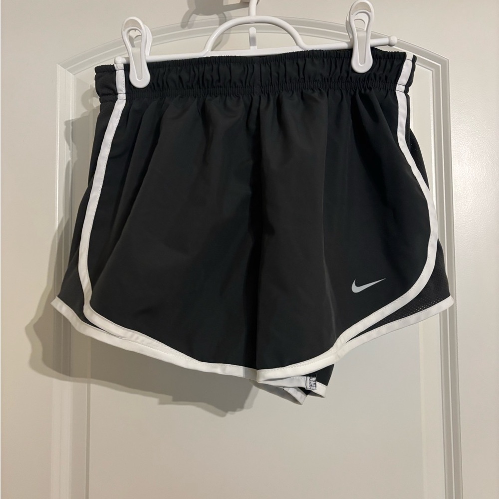 Nike Women's Black and White Athletic Shorts